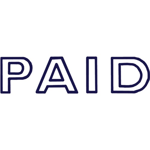 Shiny Pre Inked Stamp Paid Blue_2